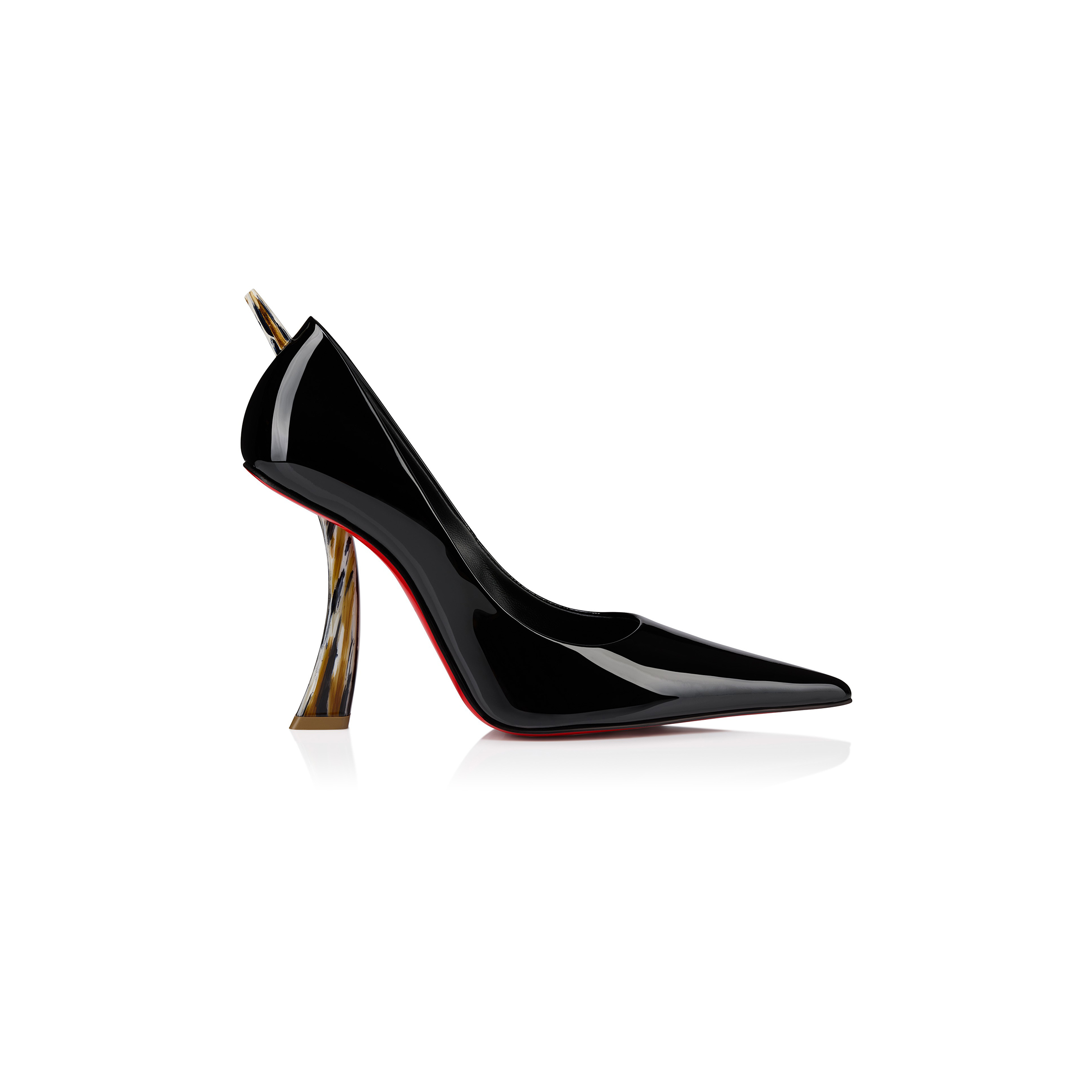 Ch**an louboutin kate clawmax 100 mm pumps-patent leather-black-women 1250990t339